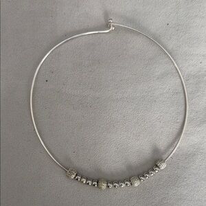Elegant Silver Beaded Necklace